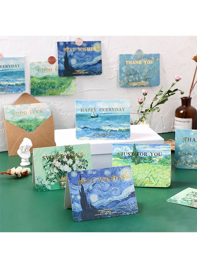 12 PCS Blank Thank You Blank Greeting Cards with Envelopes and Stickers Set, 12 Designs 4.5" x 3.3" Personalized Watercolor Notes for Most Occasions - Image 4