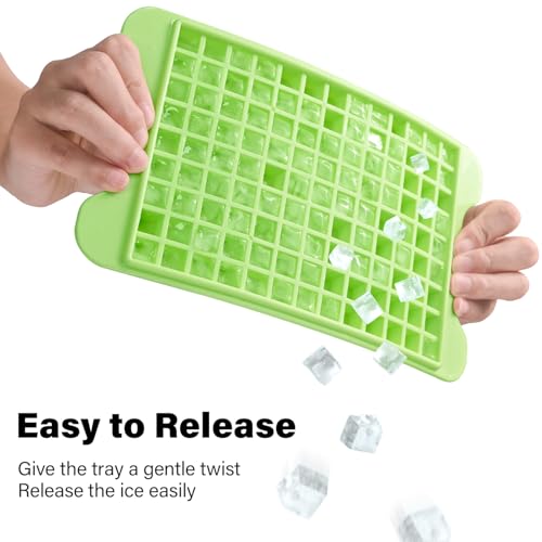 FDDBI Mini Ice Cube Tray for Freezer: FDDBI Small Ice Trays for Freezer with Bin - 117×4PCS Easy Release Nugget Ice Tray - Crushed Ice Tray with Container - Image 3