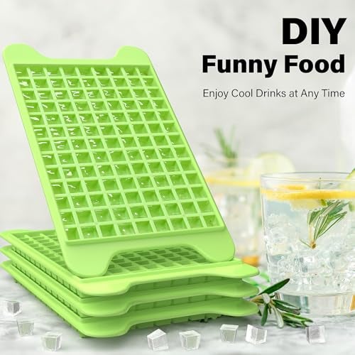 FDDBI Mini Ice Cube Tray for Freezer: FDDBI Small Ice Trays for Freezer with Bin - 117×4PCS Easy Release Nugget Ice Tray - Crushed Ice Tray with Container - Image 4