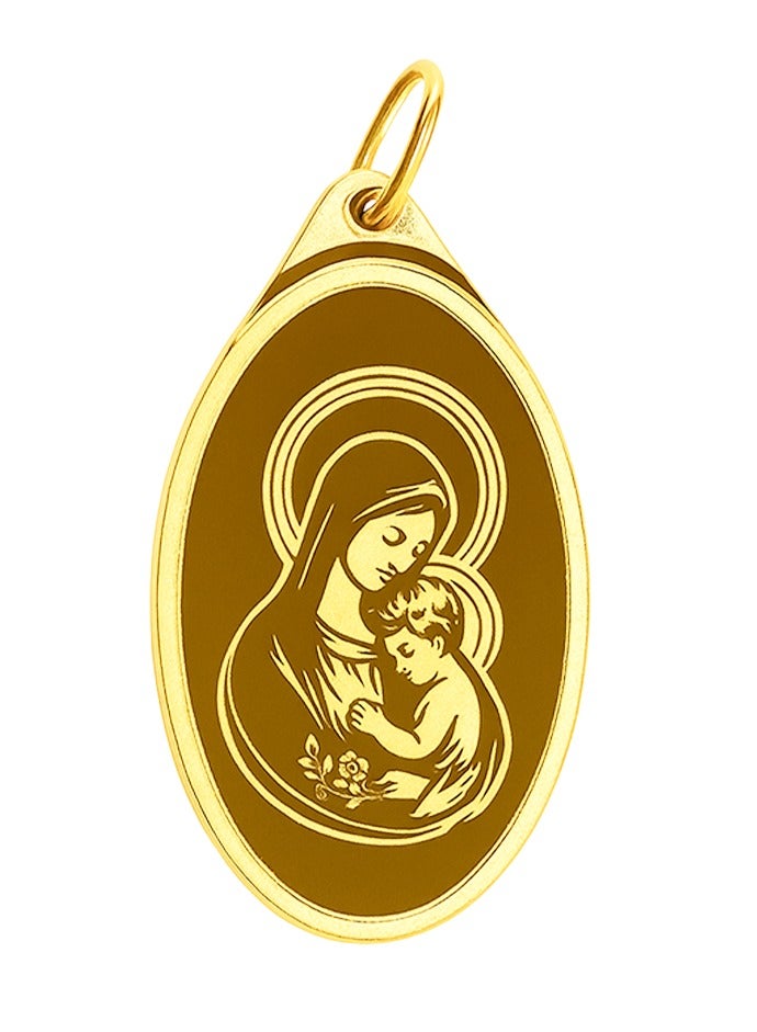 جولد ايرا Gold Era 10 Grams 24K Gold Pendant – Virgin Mary Religious Gold Pendant | Certified 999.9 Pure Gold Pendant for Women & Men  - Image 1