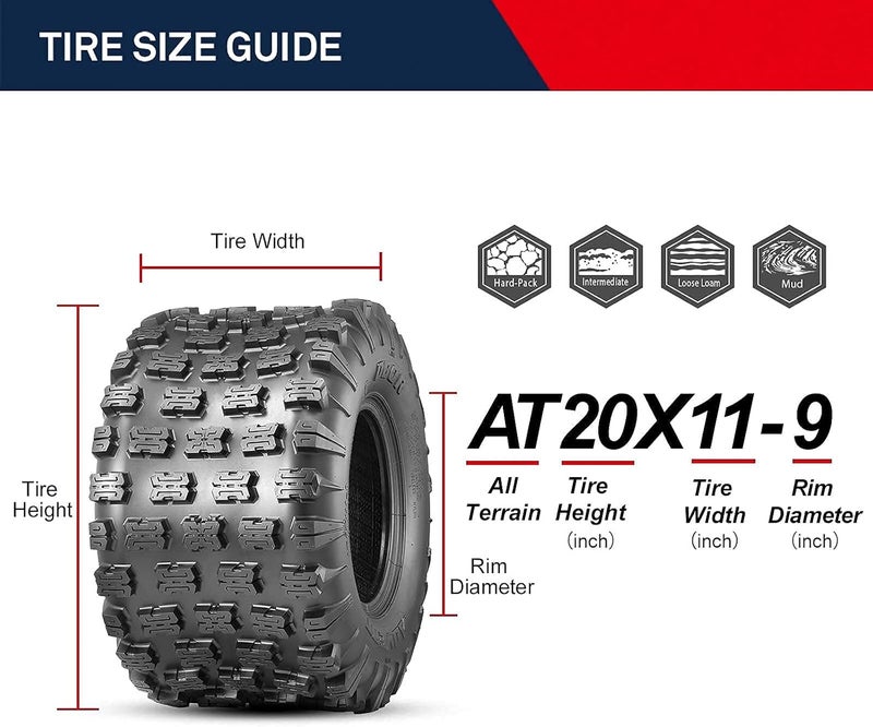 OBOR Advent ATV Tire 20x11-9, 6 Ply GNCC Champion Tire - Image 4