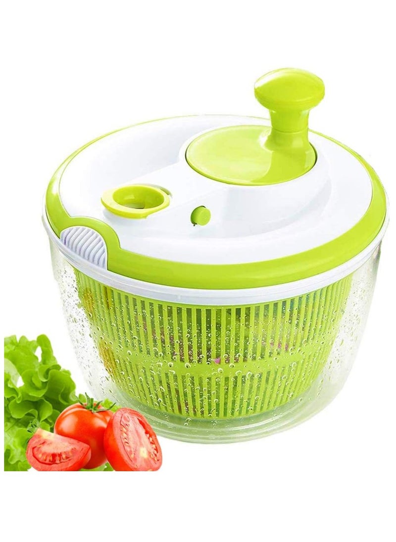 TIGER Salad Spinner Large 4.26L Capacity with Clear Serving Bowl, Colander Basket, Smart-Lock Lid, Easy Drain System, Non-Slip Base – Washes, Dries & Dresses Lettuce, Herbs, Vegetables & Fruit – Ideal for Kitchen Prep  - Image 1