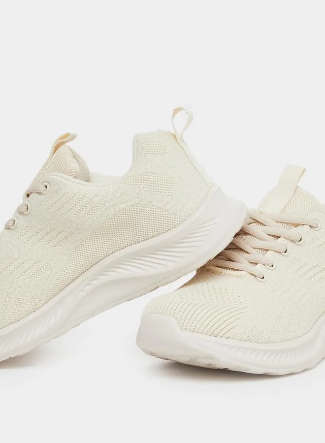 Styli Styli Knitted Lace Up Sneakers