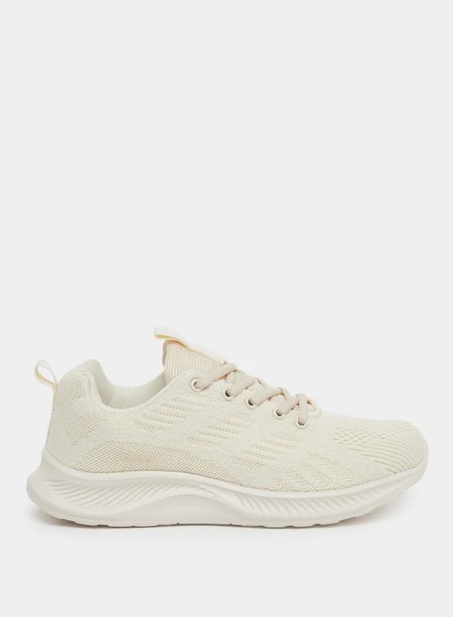 Styli Styli Knitted Lace Up Sneakers