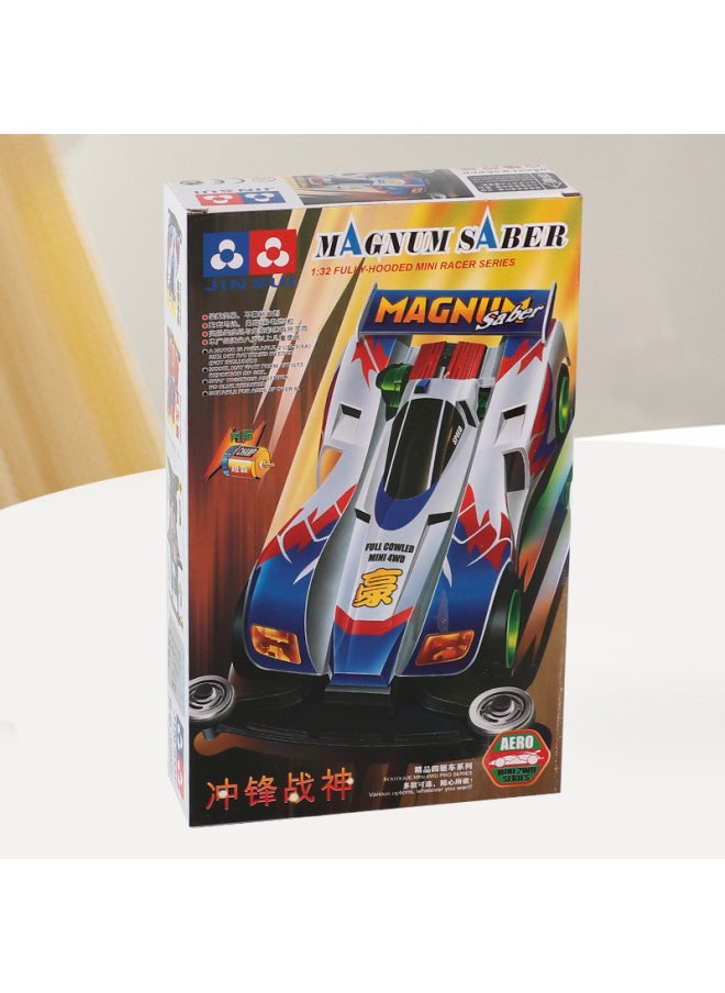 Assembled Four-wheel Drive Children's Electric Assembled Racing Model Playable Night Market Stall Four-wheel Drive Toy Supply Wholesale-Color: Assembled Four-wheel Drive  - Image 1