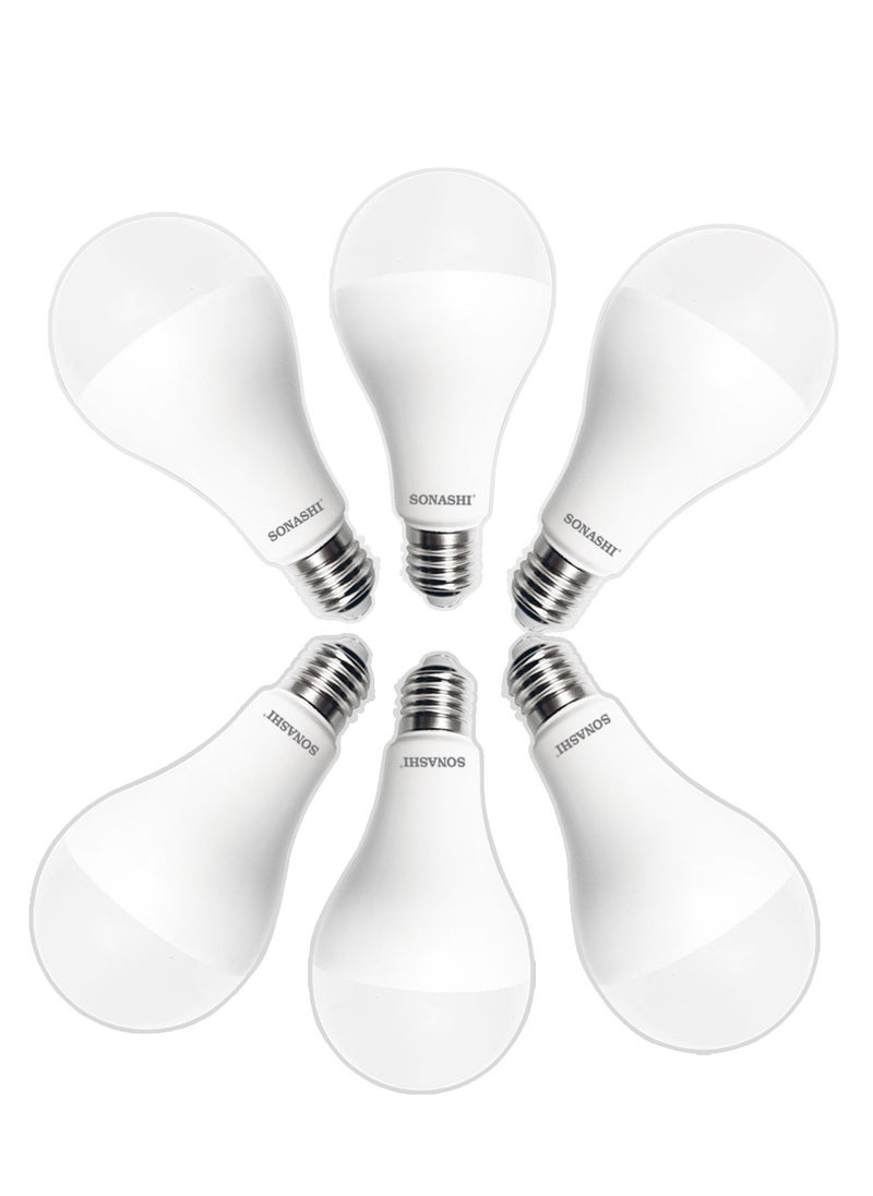 SONASHI Pack of 6 LED Bulb 15W (E27) Screw Type  SLB-015  - Image 2
