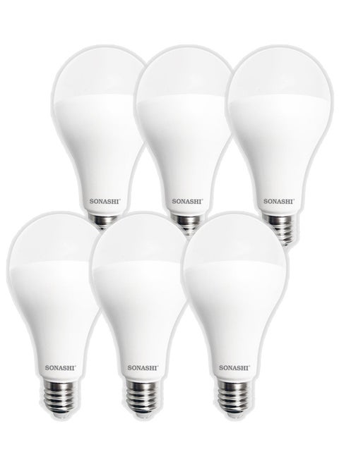 Pack of 6 LED Bulb 15W (E27) Screw Type  SLB-015