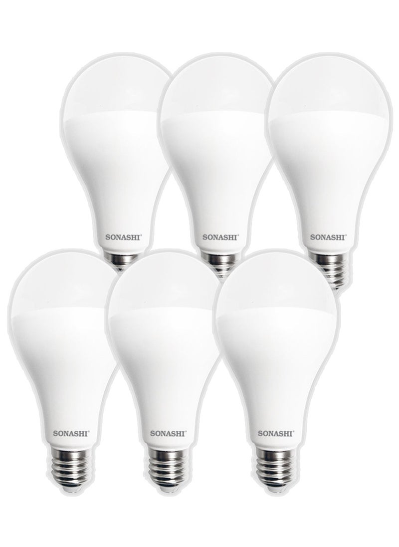SONASHI Pack of 6 LED Bulb 15W (E27) Screw Type  SLB-015  - Image 1