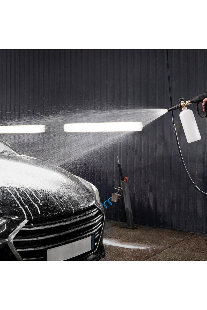 M22-14mm (NOT for M22-15mm) Pressure Washer Short Gun with Foam Cannon, 1/4" Quick Connect, 5 Nozzles - Image 4