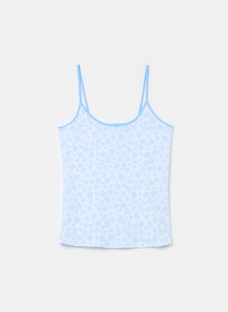 او في اس Pyjama top with small flowers print