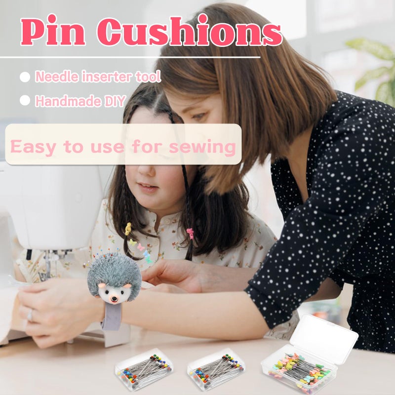 UzecPk Wrist Pins Cushions For Sewing  200Pcs Sewing Pins  Cute Pin Cushion Wrist Pin Cushion With Elastic Strap  Sewing Products Colored For Handicrafts Diy Sewing - Image 3