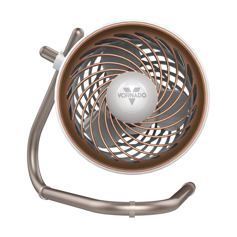 Vornado Pivot Personal Air Circulator Fan, 6-inch, Quiet Portable for Travel, 3 Speed Settings, Targeted Cooling Airflow, 360-Degree Adjustable Axis, Fan for Bedroom, Office, And Desktop, Copper - Image 5