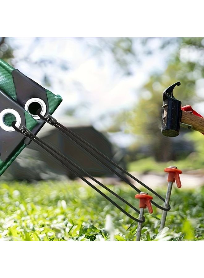 10pcs Green Elastic Bungee Cords With Hooks Heavy Duty Adjustable Straps For Camping Travel DIY - Image 5