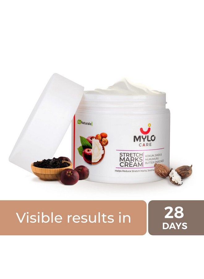 MYLO CARE Stretch Marks Cream For Pregnancy With The Goodness Of Shea Butter Saffron Kokum Butter And Aloe Vera Australia Certified Toxin Free No Mineral Oils 100Ml + 100Ml (Pack Of 2) - Image 3
