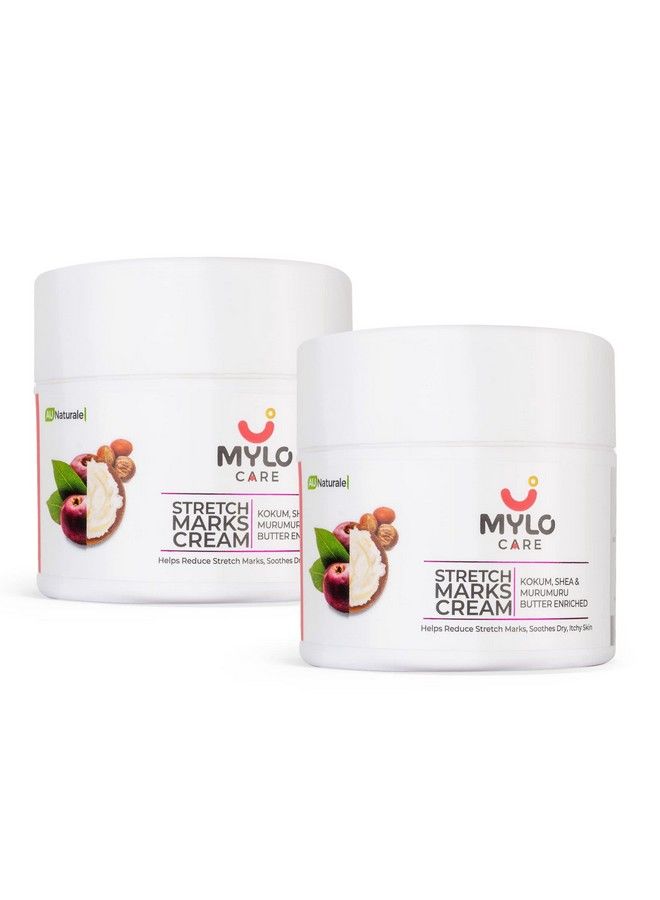 MYLO CARE Stretch Marks Cream For Pregnancy With The Goodness Of Shea Butter Saffron Kokum Butter And Aloe Vera Australia Certified Toxin Free No Mineral Oils 100Ml + 100Ml (Pack Of 2) - Image 2