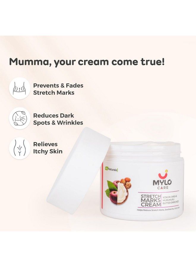 MYLO CARE Stretch Marks Cream For Pregnancy With The Goodness Of Shea Butter Saffron Kokum Butter And Aloe Vera Australia Certified Toxin Free No Mineral Oils 100Ml + 100Ml (Pack Of 2) - Image 4