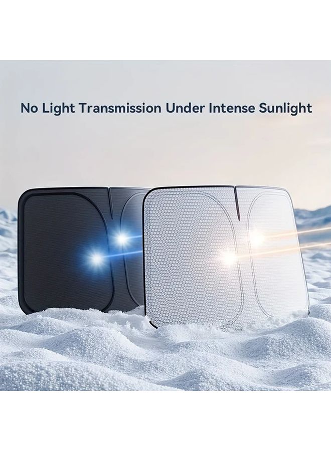 Foldable Car Sunshade UV Protection Roll Up Sun Visor for Most Vehicles - Image 4