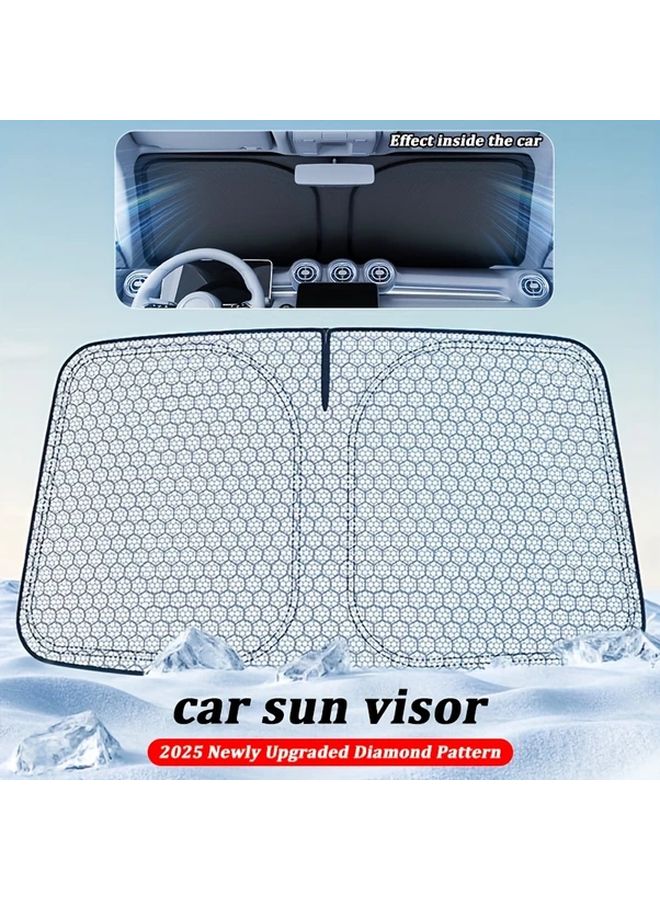Foldable Car Sunshade UV Protection Roll Up Sun Visor for Most Vehicles - Image 1