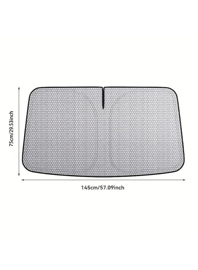 Foldable Car Sunshade UV Protection Roll Up Sun Visor for Most Vehicles - Image 2