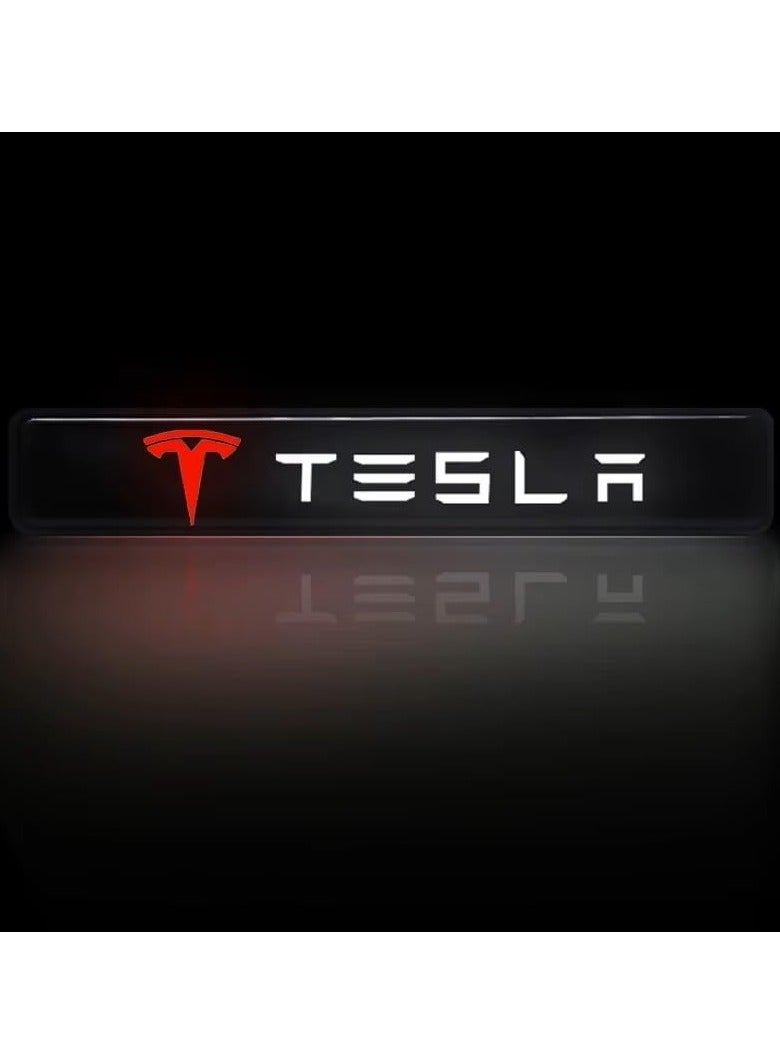 Vierex Car Front Hood Grille LED Emblem Light for Tesla Model 3 Model Y Model X Model S – Waterproof Decorative Logo Light, Front Grille Decal Badge with Dynamic Lighting Effect - Image 2