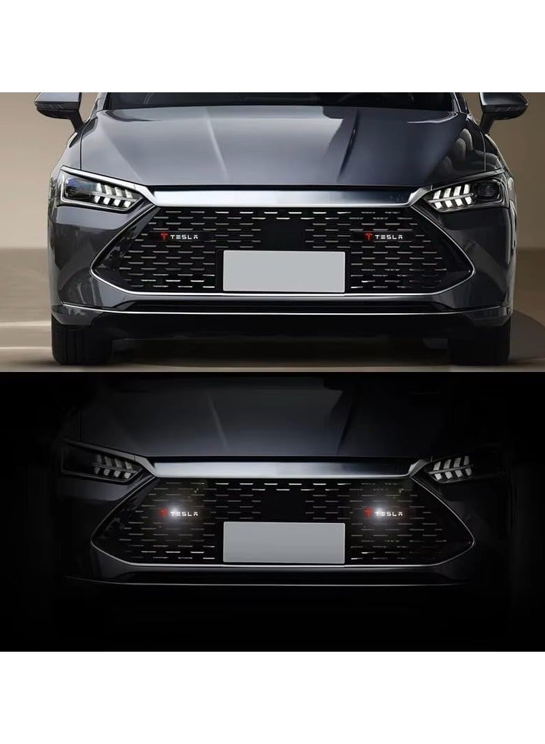 Vierex Car Front Hood Grille LED Emblem Light for Tesla Model 3 Model Y Model X Model S – Waterproof Decorative Logo Light, Front Grille Decal Badge with Dynamic Lighting Effect - Image 5