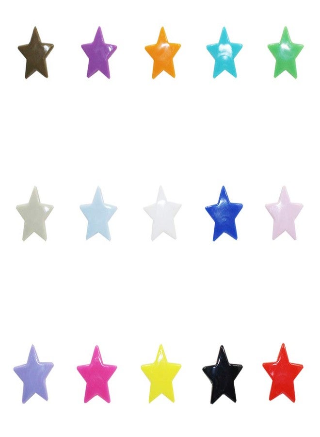 BetterJonny 150 Sets KAM Snaps Star Shaped with Storage Box, BetterJonny 15-Colors Size 20 T5 Glossy Plastic Resin Fasteners Punch Poppers Closures No-Sew Buttons for Crafts Cloth - Image 4