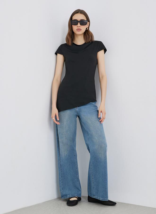 Take Two Black Cowl Neck Knit Top - Image 2