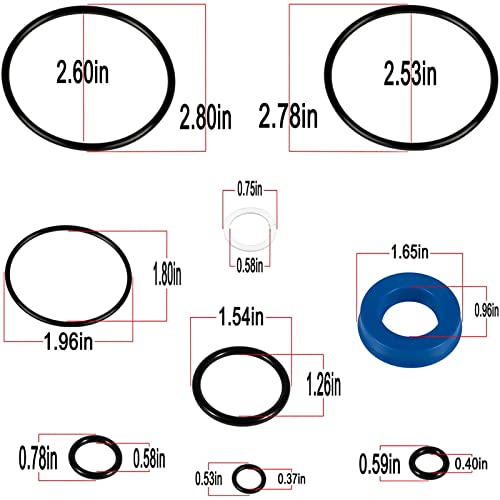 YMT Floor Jack Seal Replacement Kit Suitable for Sears, Craftsman, MVP - 214.50136, 50136, G-493LWM（15 PCS） - Image 3