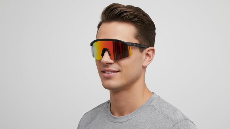 Dervin Non Polarized Oversized Sports Sunglasses for Men Women, Outdoor Cricket Cycling Hiking Fishing Sunglasses (Black-Yellow Mirror) - Image 5