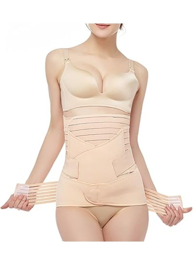 3 in 1 Postpartum Belly Band Post Partum Support Recovery Belly,waist,pelvis Belt ,with 3 Pieces Belts (Belly Belt&Waist Belt&Pelvis Belt)