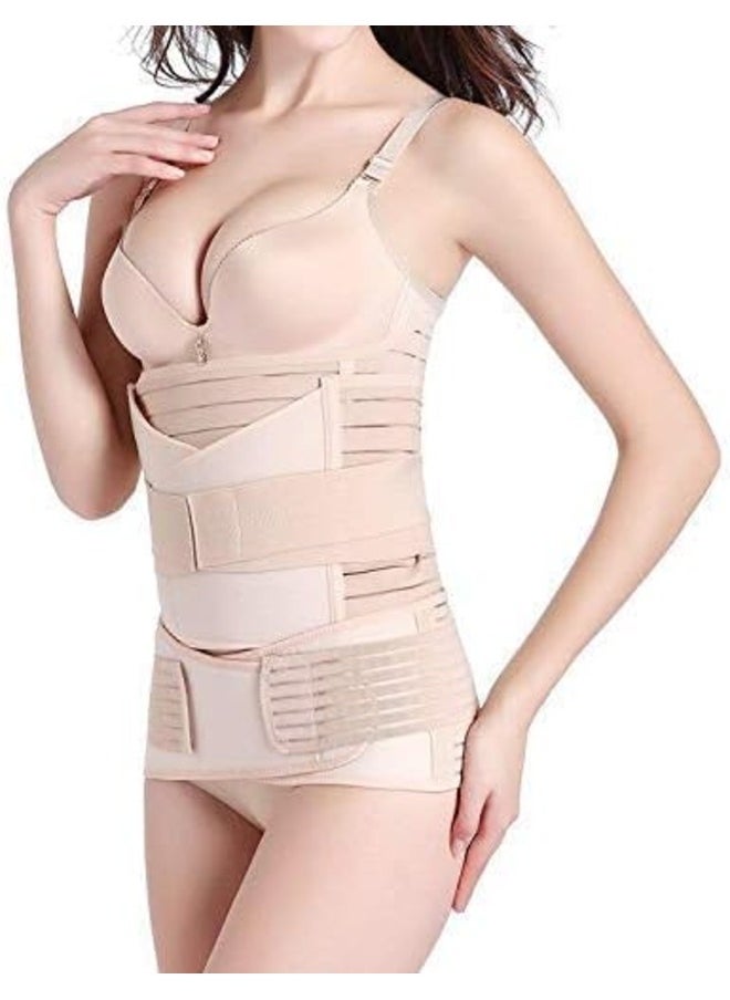 3 in 1 Postpartum Belly Band Post Partum Support Recovery Belly,waist,pelvis Belt ,with 3 Pieces Belts (Belly Belt&Waist Belt&Pelvis Belt)