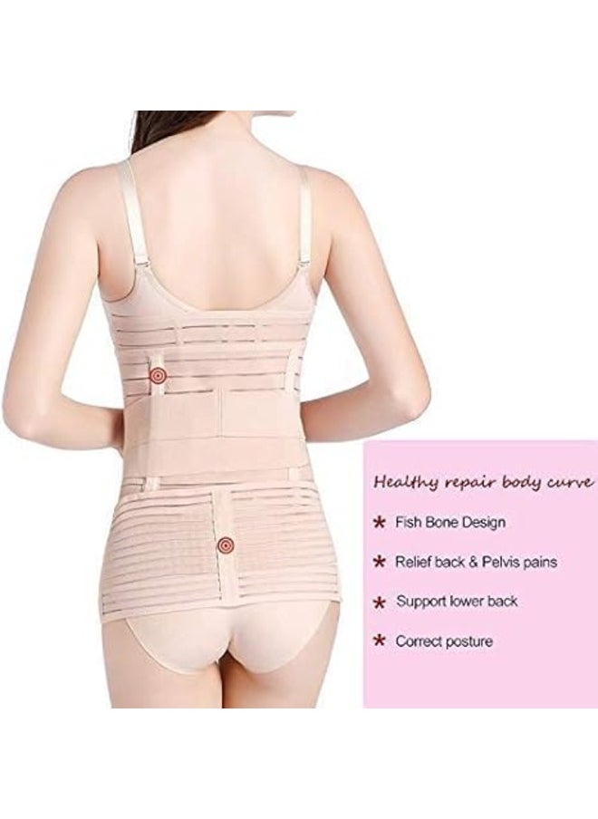 3 in 1 Postpartum Belly Band Post Partum Support Recovery Belly,waist,pelvis Belt ,with 3 Pieces Belts (Belly Belt&Waist Belt&Pelvis Belt)