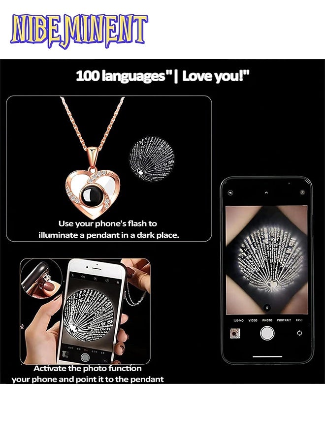 NIBEMINENT Preserved Flowers Gift Box - Forever Red Rose with I Love You Necklace for Mom/Daughter/Girlfriend/Wife on Anniversary/Wedding/Birthday/Birthday (Red) - Image 4