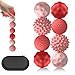 Kizcmvre Silicone Magnetic Fidget Balls 8Pcs Sensory Magnetic Silicone Balls Desk Toy for Stress Relief and ADHD AnxietySilent Magnet with Textured Surface for Teens and Adults Pink - Image 2