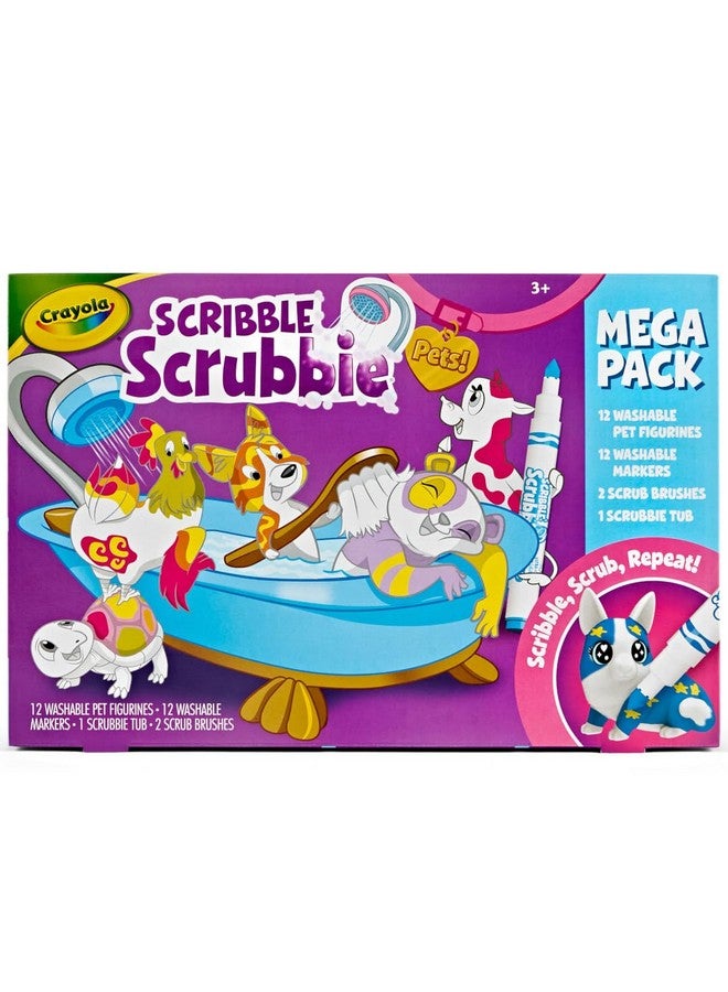 Crayola Scribble Scrubbie Pets Mega Set (25+ pcs), Reusable Pet Care Toy, Toys for Girls & Boys, Gift for Kids, Ages 3, 4, 5 - Image 1