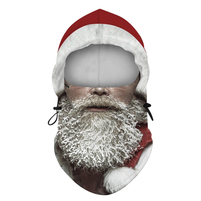 Kids Adult Balaclava Christmas Print Adjustable Warm Polar Fleece Snowboarding Skiing Outdoors Face Shield - Image 5