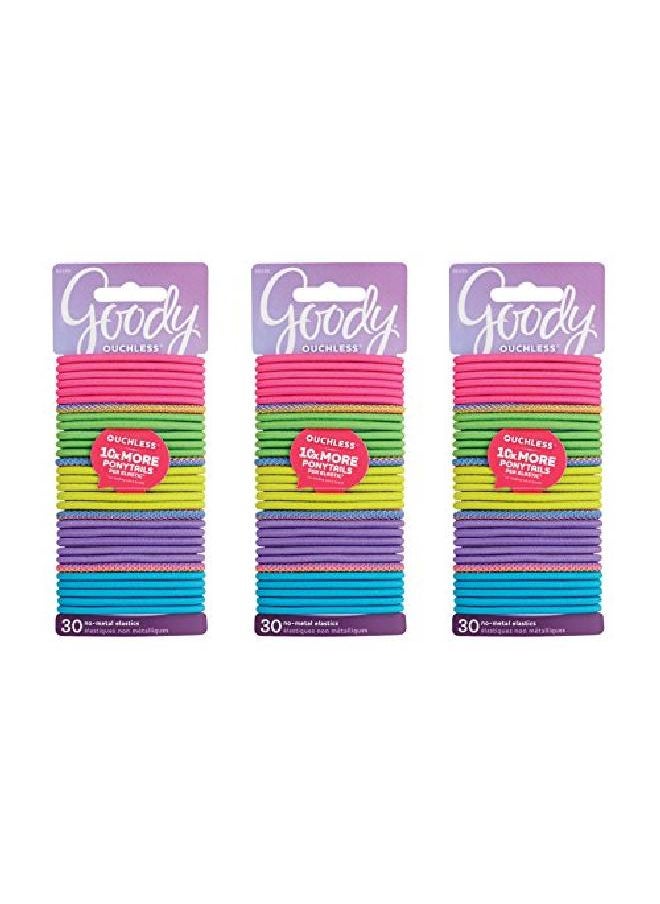 Goody Ouchless - Women'S Braided Elastics Medium Hair Neon 30 Count (Pack Of 3) - Image 1