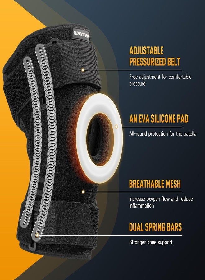 Hocafer Plus Size Removable Knee Brace - Knee Support with Side Stabilizers & Patella Gel Pad for Knee Pain Meniscus Tear, ACL & Arthritis Pain Relief(5XL-6XL) - Image 3