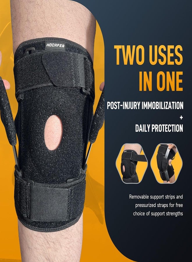 Hocafer Plus Size Removable Knee Brace - Knee Support with Side Stabilizers & Patella Gel Pad for Knee Pain Meniscus Tear, ACL & Arthritis Pain Relief(5XL-6XL) - Image 2