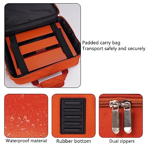 GOKKO Guitar Pedal Board 13.8" x 11" Guitar Pedalboard with Power Supply Bracket, Includes Carry Bag & Mounting Tapes (Orange, GKS-14OR) - Image 5