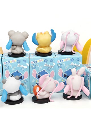 Cute Cartoon Alien Bunny Mini Figurin Kawaii Collectible Action Figure Set with Display Base Desk Decor Gift for Kids and Collectors - view 4