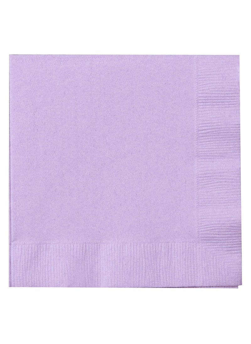 CREATIVE CONVERTING Creative Converting Touch of Color 2-Ply 50 Count Paper Beverage Napkins  Luscious Lavender 