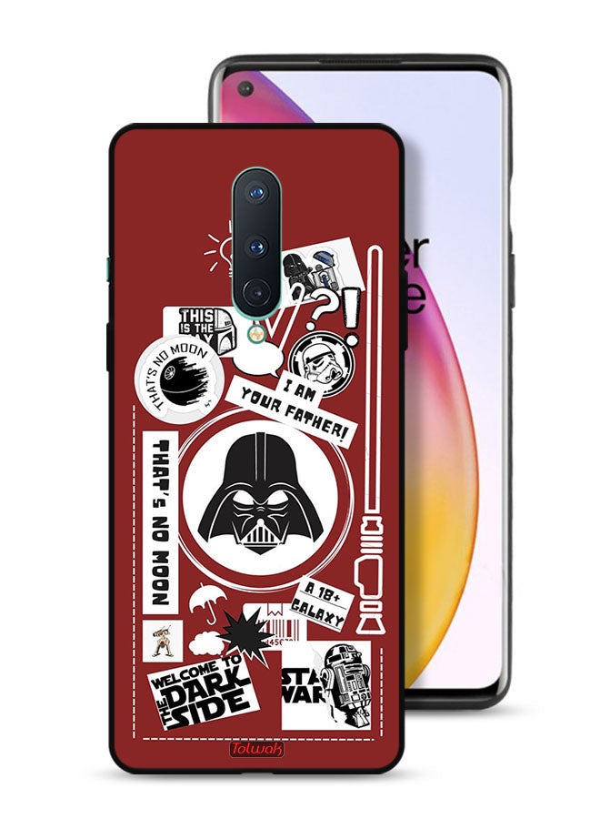 Tolwak OnePlus 8 Protective Case Cover Welcome To The Dark Side Sticker - Image 1