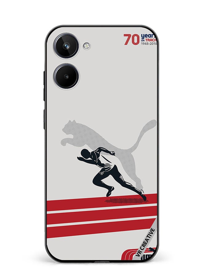 VR CREATIVE Protective Case Cover For Realme 10 Puma Runner Design Multicolour - Image 1