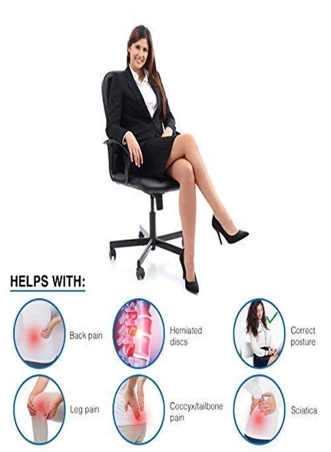 METRON-Orthopedic Coccyx Tailbone Sciatica Lumbar & Lower Back Pain Relief Hip Cushion Butt Pillow for All Age & Gender - Image 2
