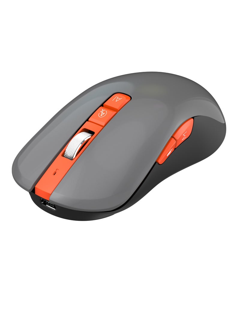 Generic V8 Mouse, Comfortable Grip Compact Powerful Wireless Mouse, Lightweight And Portable Multi Language Translation Intelligent Bluetooth Mouse, (1pc, Grey, Voice Edition) 