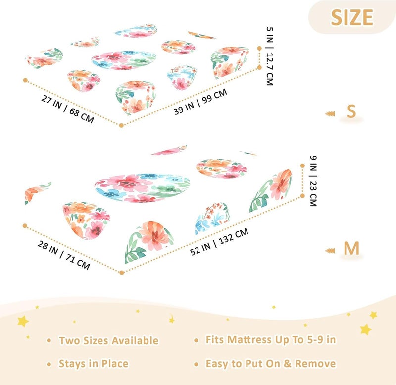 xigua Easter Egg Baby Crib Sheets, Super Soft Combed Cotton Fitted Sheets, Breathable Skin-Friendly Baby Sheets for Standard Crib and Toddler Mattress & Playard, 52x28x9 Inch - Image 4
