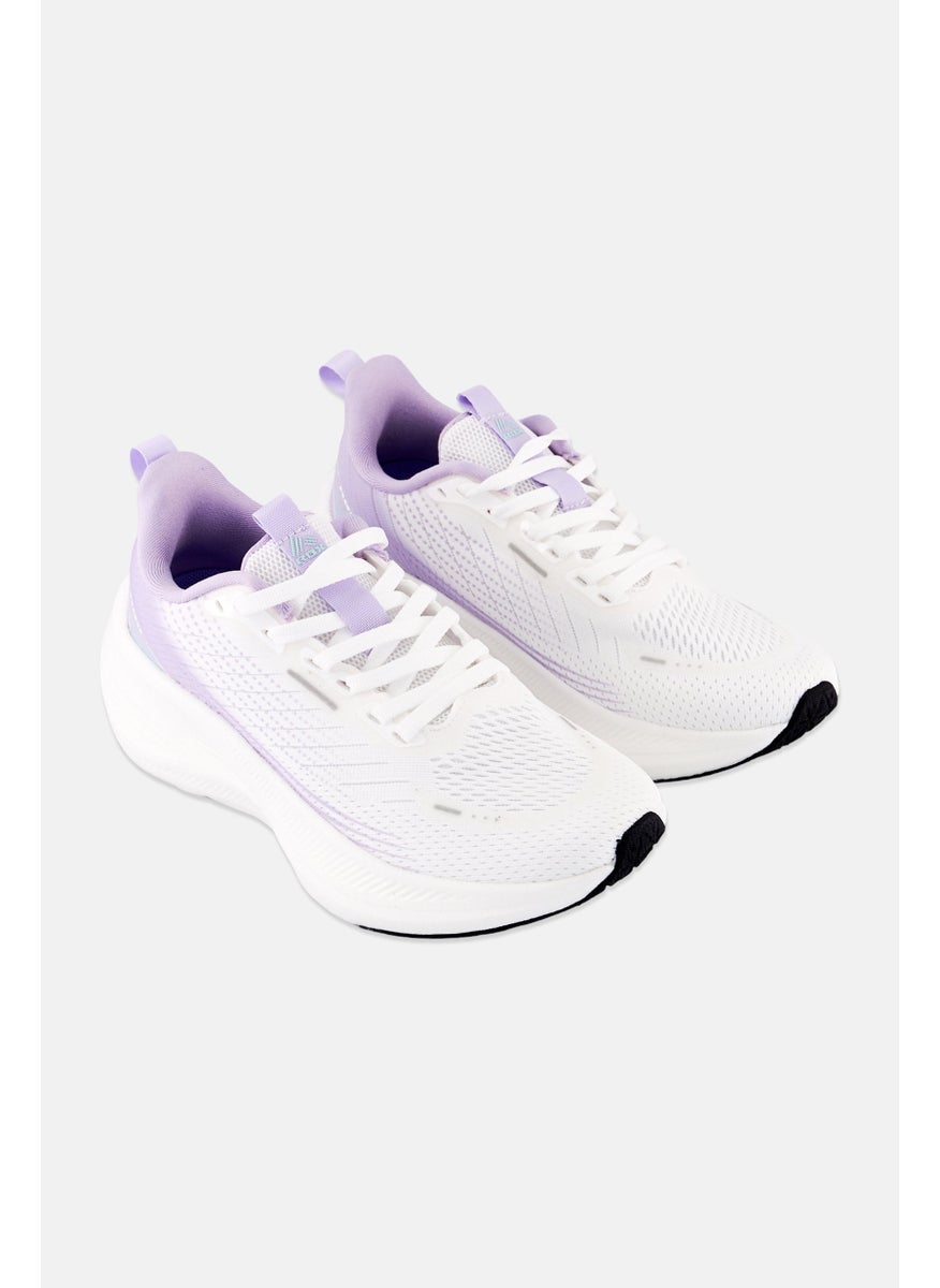 RBX Women Brand Logo Lace Up Training Shoes, White  - Image 1