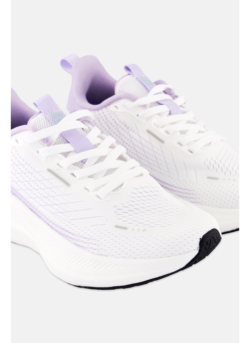 RBX Women Brand Logo Lace Up Training Shoes, White  - Image 3