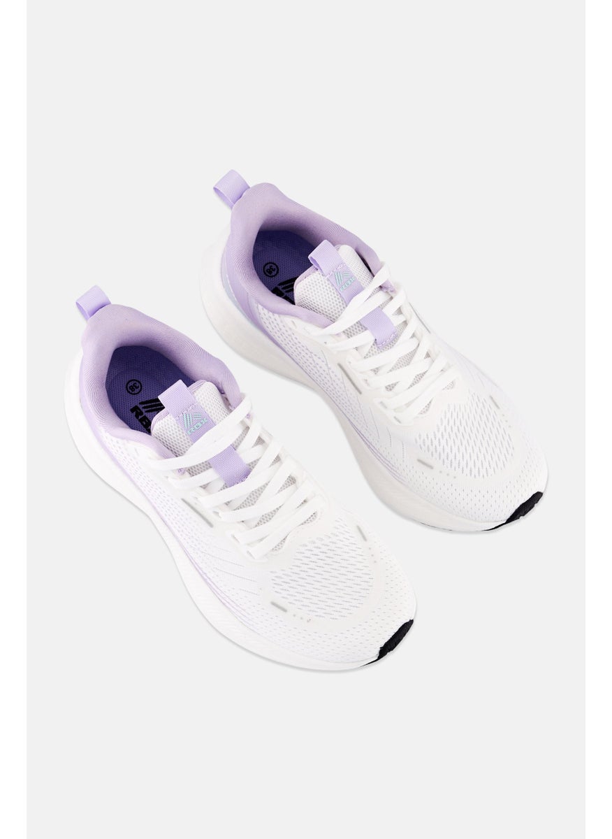 RBX Women Brand Logo Lace Up Training Shoes, White  - Image 4